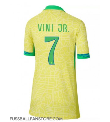 Brasilien Vinicius Junior #7 Replik Heimtrikot Damen Copa America 2024 Kurzarm